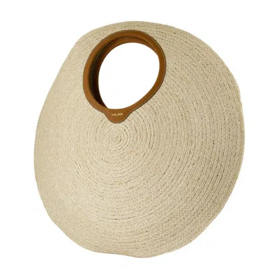 Cult Gaia Amun Oversized Raffia Shoulder Bag In Brown