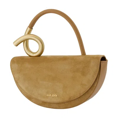 Cult Gaia Azariah Top Handle Bag - Leather - Beige In Brown