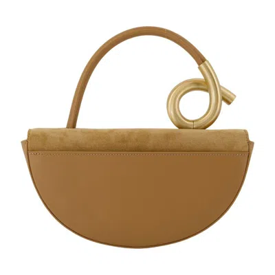 Cult Gaia Azariah Top Handle Bag - Leather - Beige In Brown