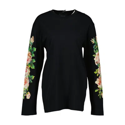 Simone Rocha Rose Banquet T Shirt In Black