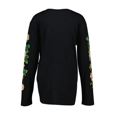 Simone Rocha Rose Banquet T Shirt In Black