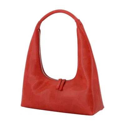 Margesherwood Leather Tote Bags In Burgundy