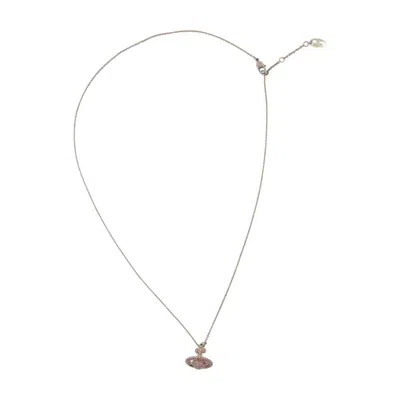 Vivienne Westwood Petite Pendant Necklace With Adjustable Chain In White