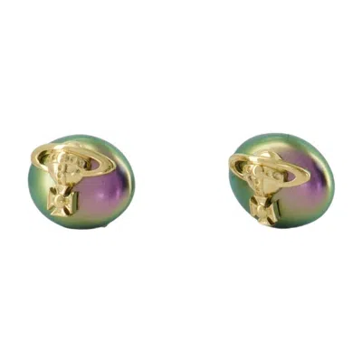 Vivienne Westwood Lavinia Orb-embellished Oval Earrings In Multi