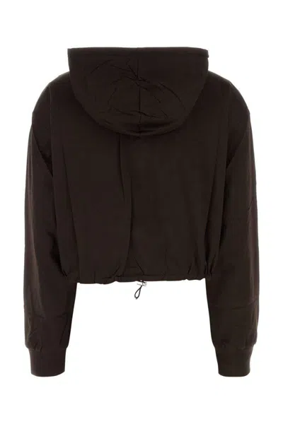 Prada Reversible Drawstring Hem Cotton Sweatshirt