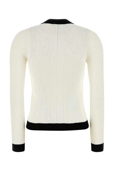 Balmain Women Ls Buttoned Torsade Knit Cardigan