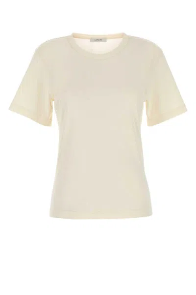 Lemaire Cream Cotton T-shirt In Neutral