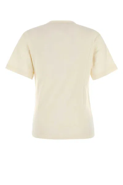 Lemaire Cream Cotton T-shirt In Neutral