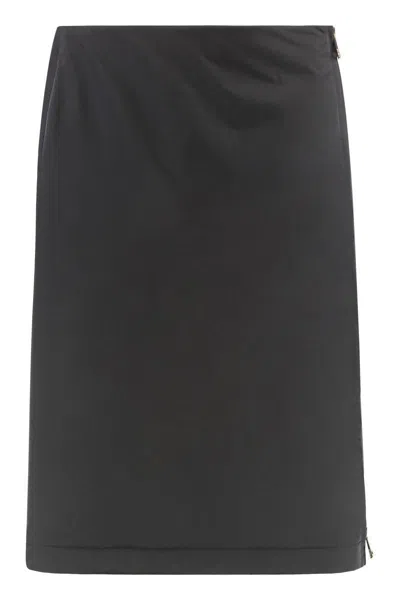 Moncler Technical Fabric Skirt In Black