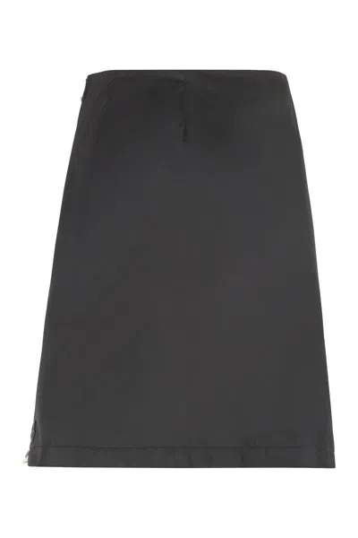 Moncler Technical Fabric Skirt In Black