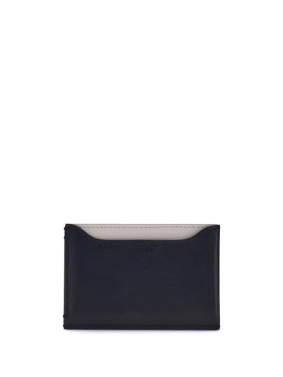 Givenchy Textured Leather Cardholder With Smooth Top In Black