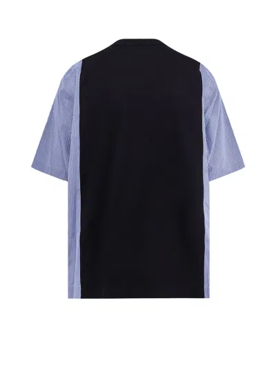 Sacai Cotton Jersey T-shirt With Popeline Inserts