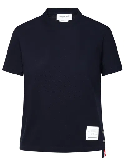 Thom Browne Cotton T-shirt In Blue