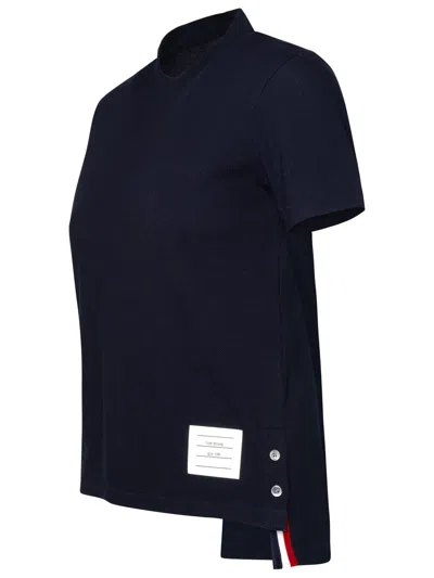Thom Browne Cotton T-shirt In Blue