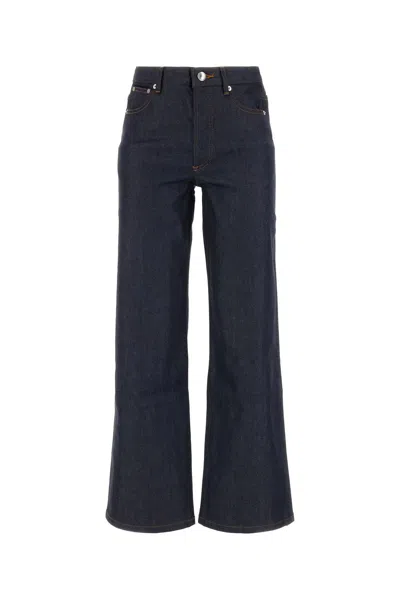 Apc Elisabeth Wide-leg Jeans In Blue