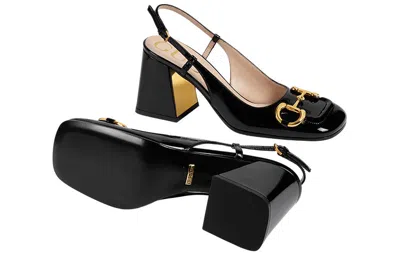 Gucci (wmns)  Mid-heel Slingback With Horsebit 'black