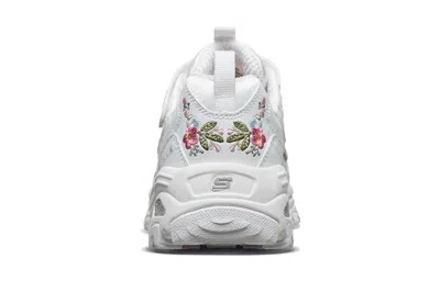 Skechers (gs)  D'lites 1.0 Chunky Shoes 'white Red'