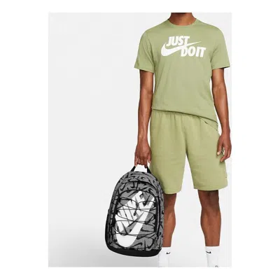 Nike Hayward Full Print Logo Athleisure Casual Sports Backpack Schoolbag Student Dark Grey Grayblack