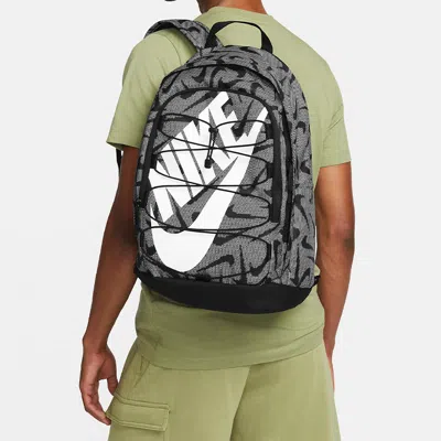 Nike Hayward Full Print Logo Athleisure Casual Sports Backpack Schoolbag Student Dark Grey Grayblack