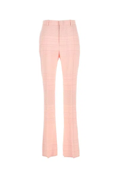 Bottega Veneta Notebook-pattern Flared Pants In Pink