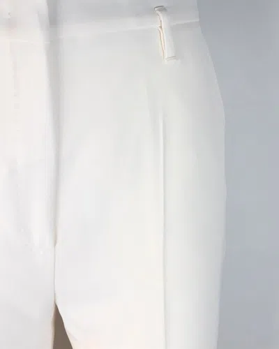 Max Mara Quasar White Trousers In White
