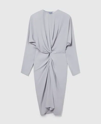 Stella Mccartney Twist-front Long-sleeved Midi Dress