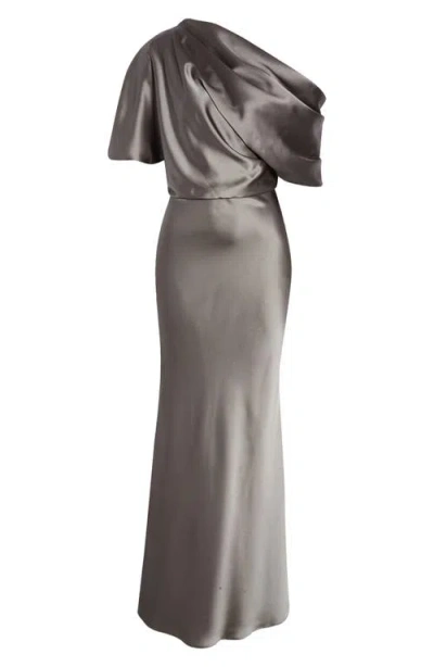 Amsale One-shoulder Fluid Satin Gown