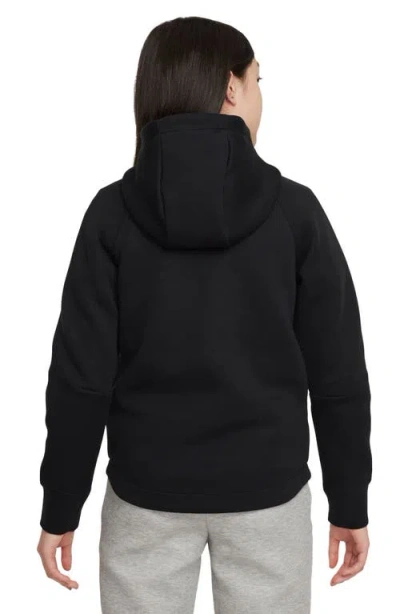 Nike Sportswear Tech Fleece Big Kids' (girls') Full-zip Hoodie In Black