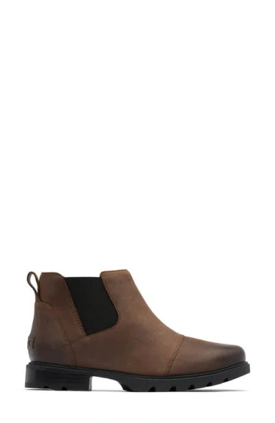 Sorel Emelie Iii Waterproof Leather Chelsea Boot In Brown