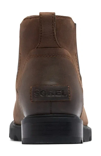 Sorel Emelie Iii Waterproof Leather Chelsea Boot In Brown