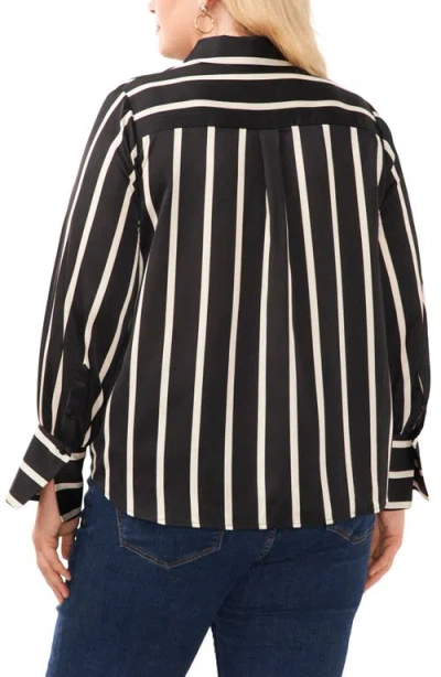 Vince Camuto Stripe Charmeuse Button-up Shirt
