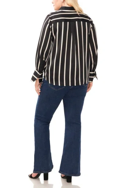 Vince Camuto Stripe Charmeuse Button-up Shirt