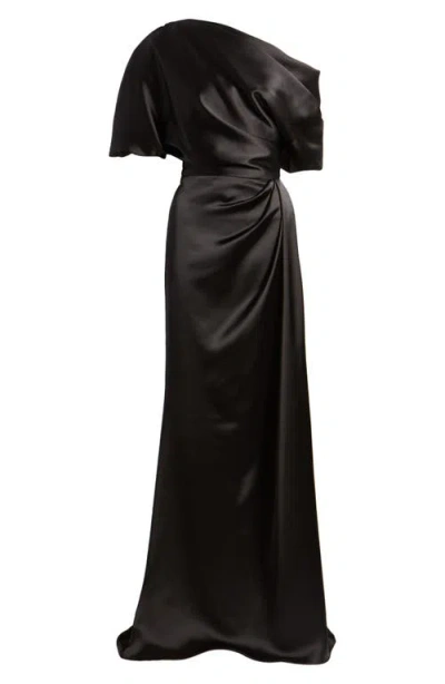 Amsale Off-shoulder Draped-detail Gown