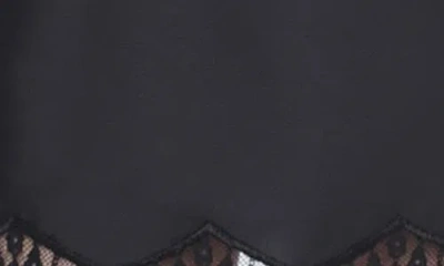 Wayf Lace Trim Satin Miniskirt