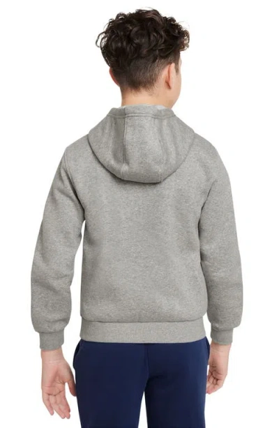 Nike Logo-embroidered Hoodie In Gray