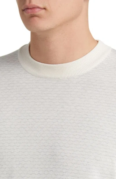 Jack Victor Bartholomew Geo Pattern Cotton & Silk Crewneck Sweater