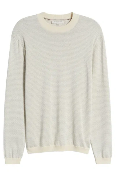 Jack Victor Bartholomew Geo Pattern Cotton & Silk Crewneck Sweater