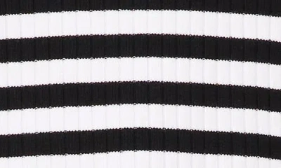 Vince Camuto Stripe Rib Sweater Tank In Black