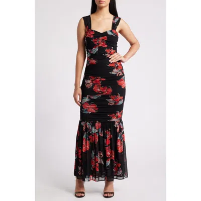 Chelsea28 Ruched Maxi Dress In Black