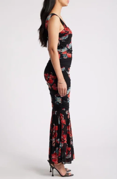 Chelsea28 Ruched Maxi Dress In Black