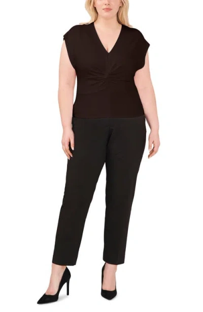 Halogen ® Twist Front Knit Top In Brown
