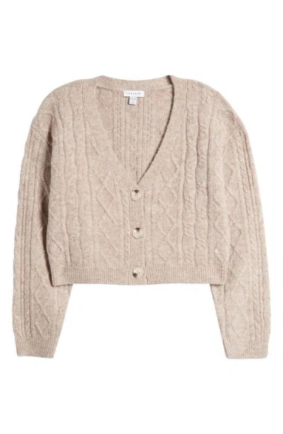 Topshop Cable Crop Cardigan