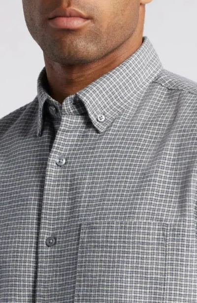 Nordstrom Trim Fit Plaid Flannel Button-down Shirt In Gold