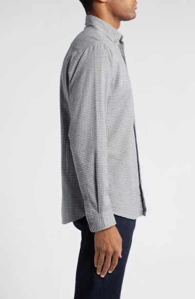 Nordstrom Trim Fit Plaid Flannel Button-down Shirt In Gold