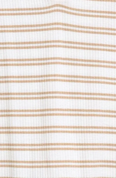Nordstrom Long Sleeve Rib Romper In Neutral