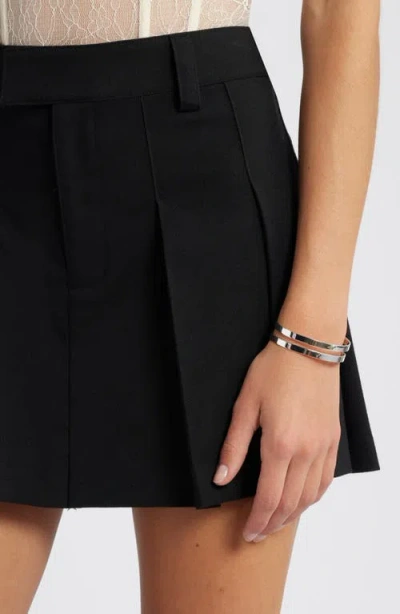 Open Edit Pleated A-line Miniskirt
