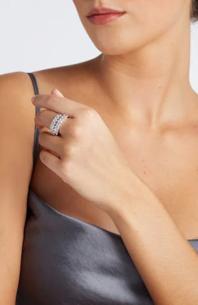 Nordstrom Set Of 2 Oval Cubic Zirconia Bands