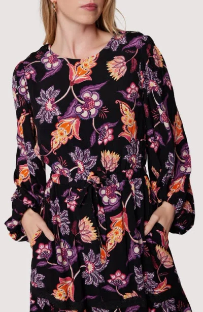 Lost + Wander Under The Stars Floral Tiered Belted Long Sleeve Maxi Dress