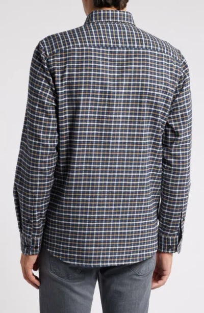 Nordstrom Trim Fit Plaid Flannel Button-down Shirt In Gray