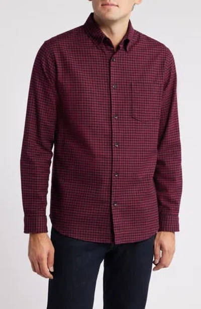 Nordstrom Trim Fit Plaid Flannel Button-down Shirt In Red